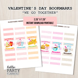 Valentine's Day Bookmark Printables