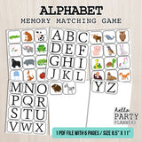 Alphabet Memory Matching Game
