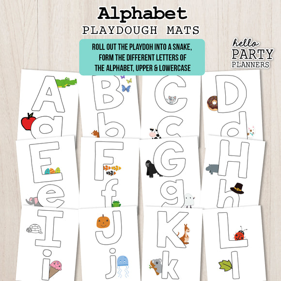 Alphabet Playdough Mats