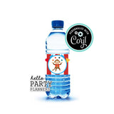 Circus Birthday Water Bottle Labels