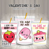 Valentine's Day Capri Sun Labels