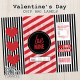 Valentine's Day Chip Bag Labels