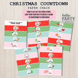 Countdown Chain to Christmas Printable