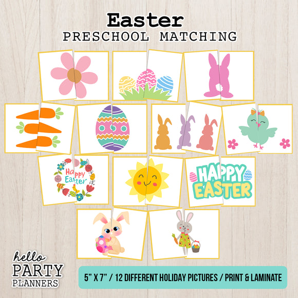 Easter Matching Preschool Game