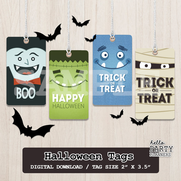 Halloween Party Favor Printable Tags