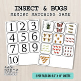 Insects Memory Matching Game