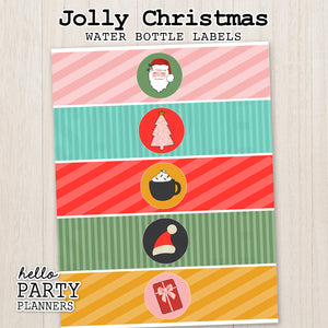 Christmas Water Bottle Labels Printable