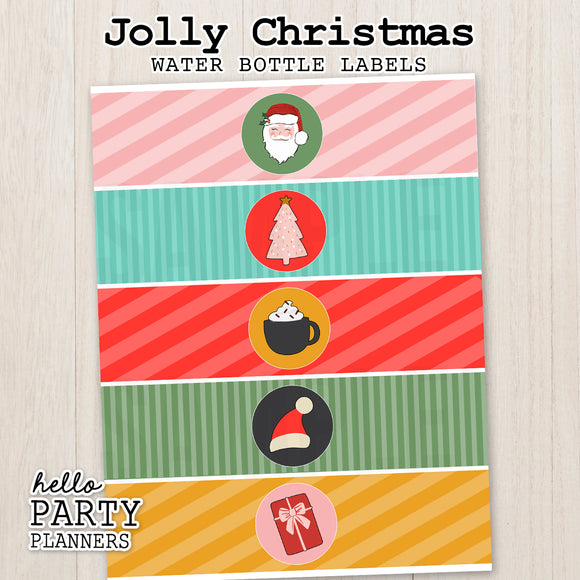 Christmas Water Bottle Labels Printable