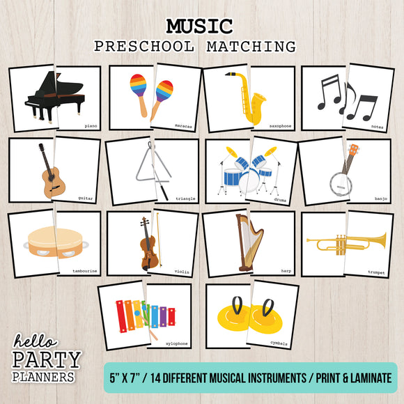 Musical Instruments Matching Game