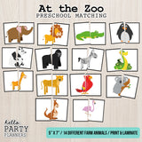 Zoo Animals Matching Game