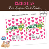 Cactus Valentine's Day Rice Krispies Treat Labels