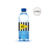 Football Birthday Water Bottle Labels