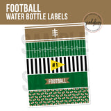 Football Birthday Water Bottle Labels