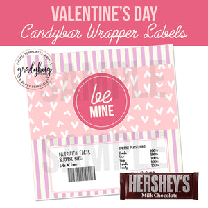 Valentine's Day Chocolate Bar Labels